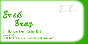 erik braz business card